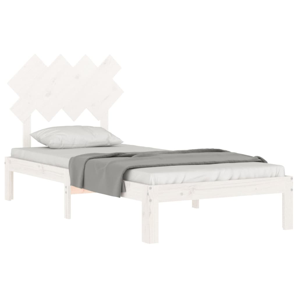 Bedframe zonder matras massief grenenhout wit 90x200 cm is nu te koop bij PeponiXL, paradijselijk wonen!