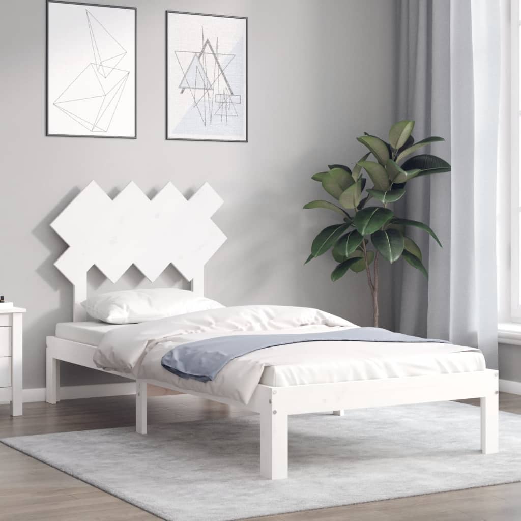 Bedframe zonder matras massief grenenhout wit 90x200 cm is nu te koop bij PeponiXL, paradijselijk wonen!