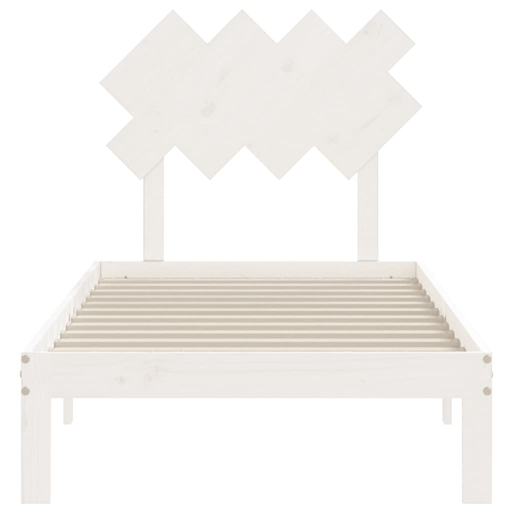 Bedframe zonder matras massief grenenhout wit 90x200 cm is nu te koop bij PeponiXL, paradijselijk wonen!