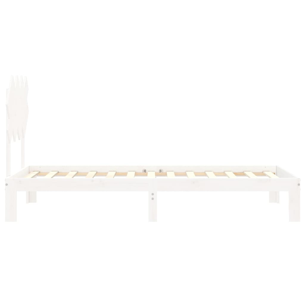 Bedframe zonder matras massief grenenhout wit 90x200 cm is nu te koop bij PeponiXL, paradijselijk wonen!