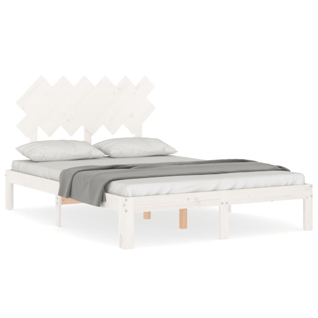 Bedframe zonder matras massief grenenhout wit 120x200 cm is nu te koop bij PeponiXL, paradijselijk wonen!