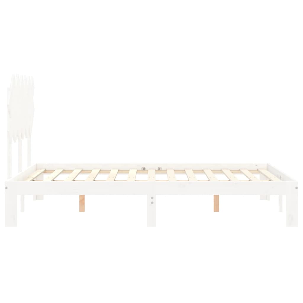 Bedframe zonder matras massief grenenhout wit 120x200 cm is nu te koop bij PeponiXL, paradijselijk wonen!