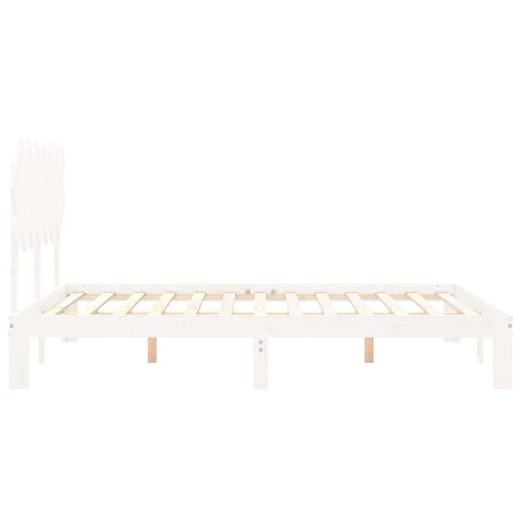 Bedframe zonder matras massief grenenhout wit 140x200 cm is nu te koop bij PeponiXL, paradijselijk wonen!