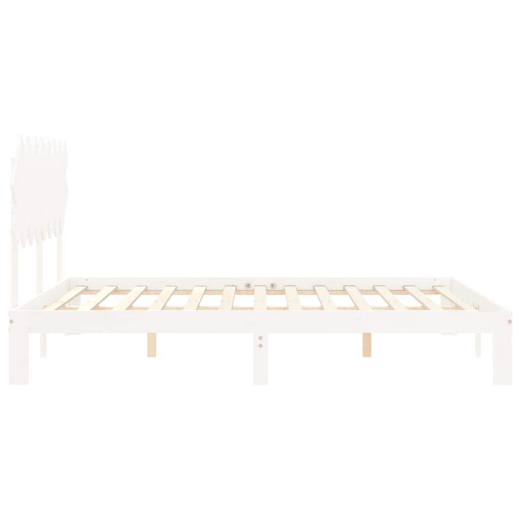 Bedframe zonder matras massief grenenhout wit 160x200 cm is nu te koop bij PeponiXL, paradijselijk wonen!
