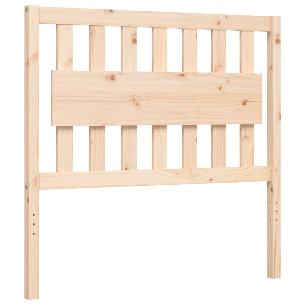 Bedframe met hoofdbord massief hout 100x200 cm is nu te koop bij PeponiXL, paradijselijk wonen!