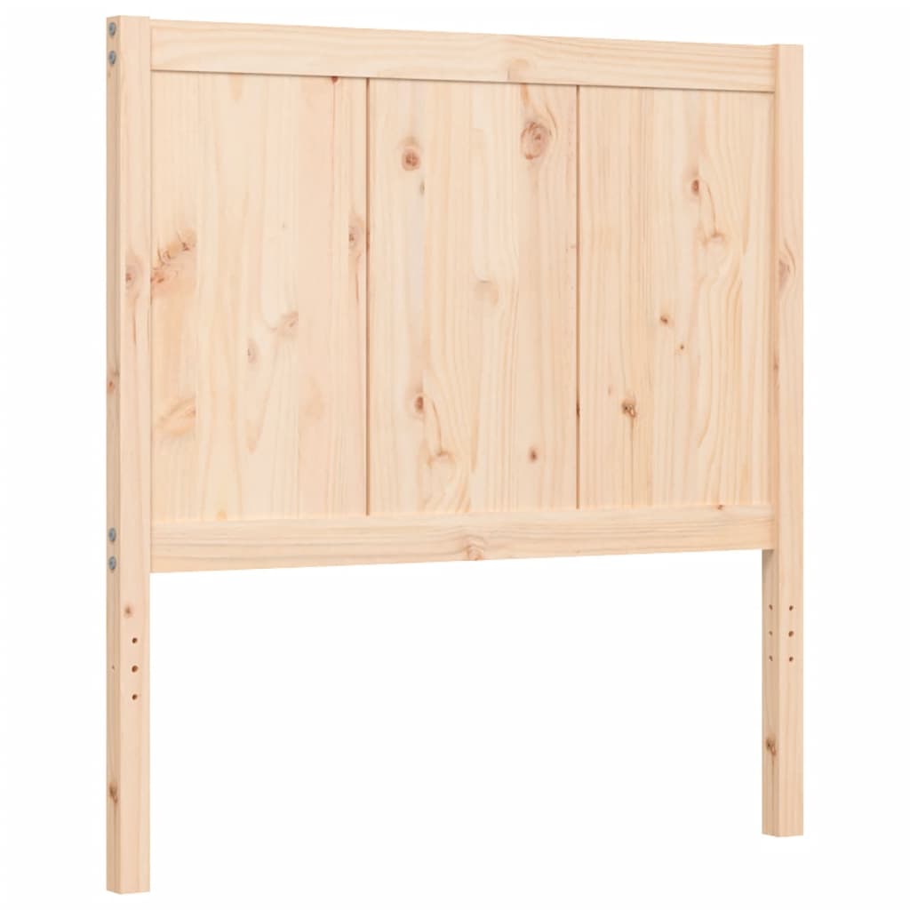 Bedframe met hoofdbord massief hout 100x200 cm is nu te koop bij PeponiXL, paradijselijk wonen!