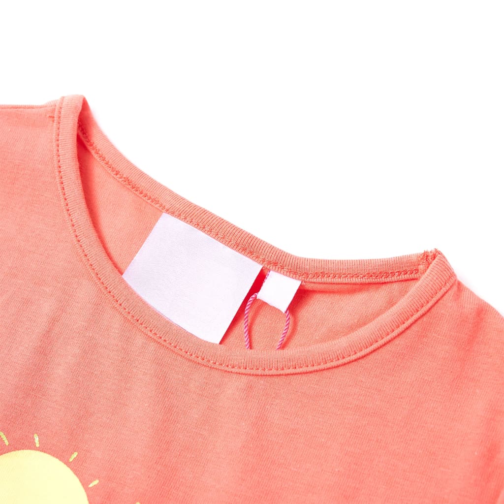 Kindershirt 116 koraalkleurig is nu te koop bij PeponiXL, paradijselijk wonen!