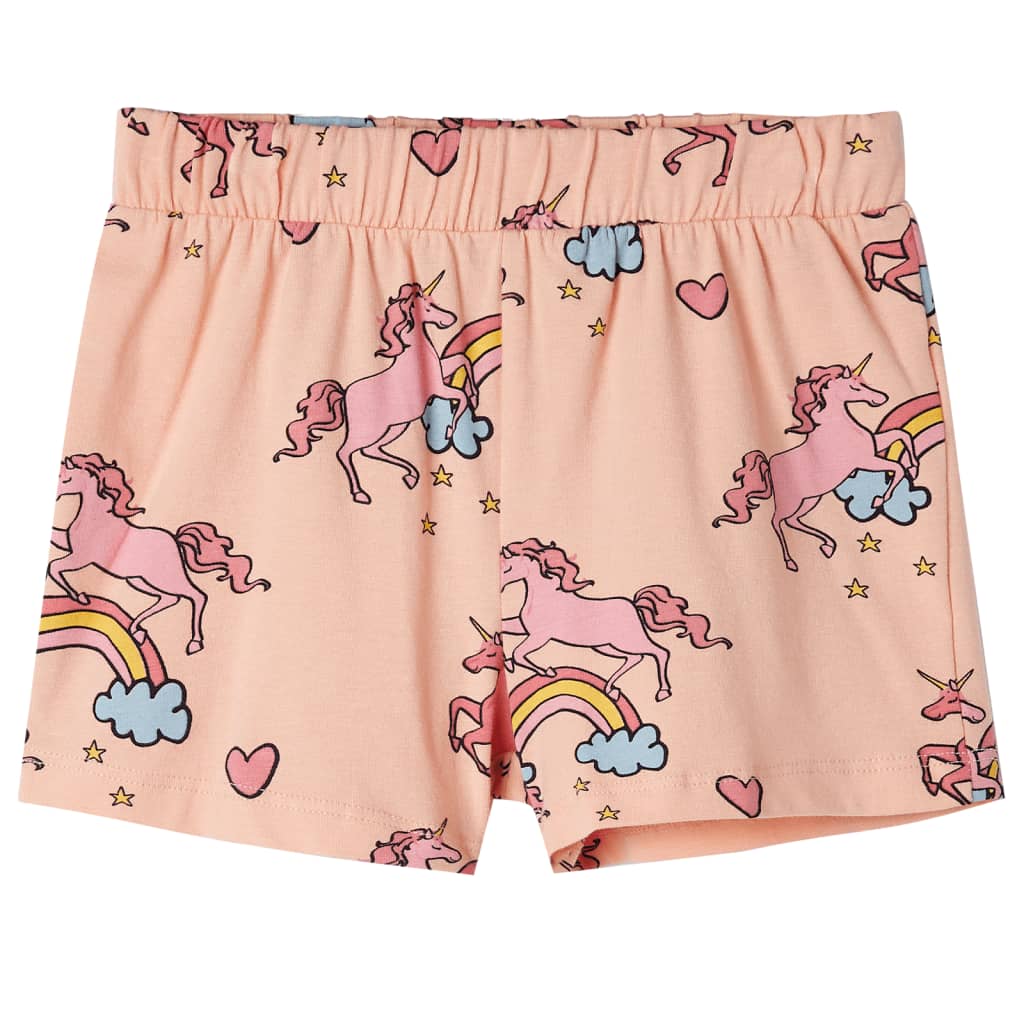 Kinderpyjama met korte mouwen 140 lichtoranje is nu te koop bij PeponiXL, paradijselijk wonen!