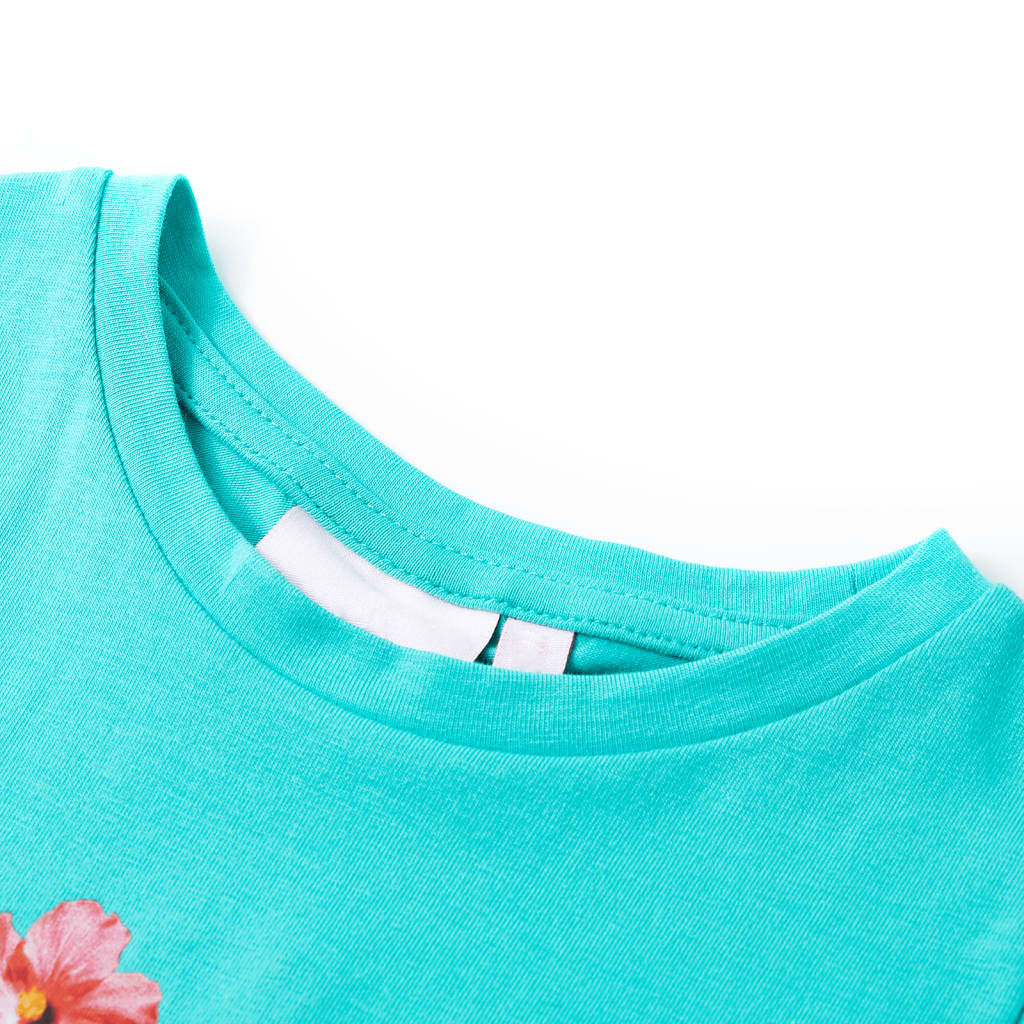 Kindershirt 116 mintkleurig is nu te koop bij PeponiXL, paradijselijk wonen!