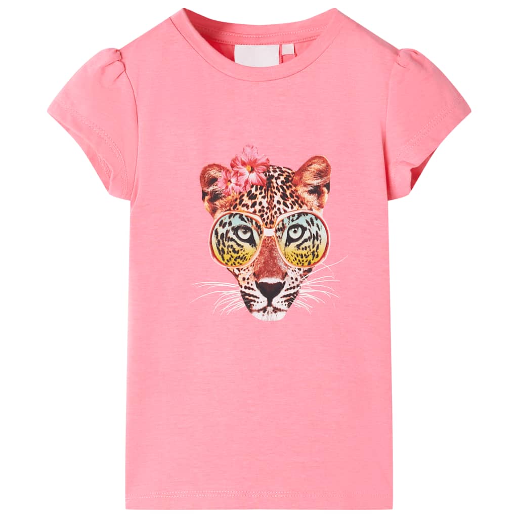 Kindershirt 128 neonroze is nu te koop bij PeponiXL, paradijselijk wonen!