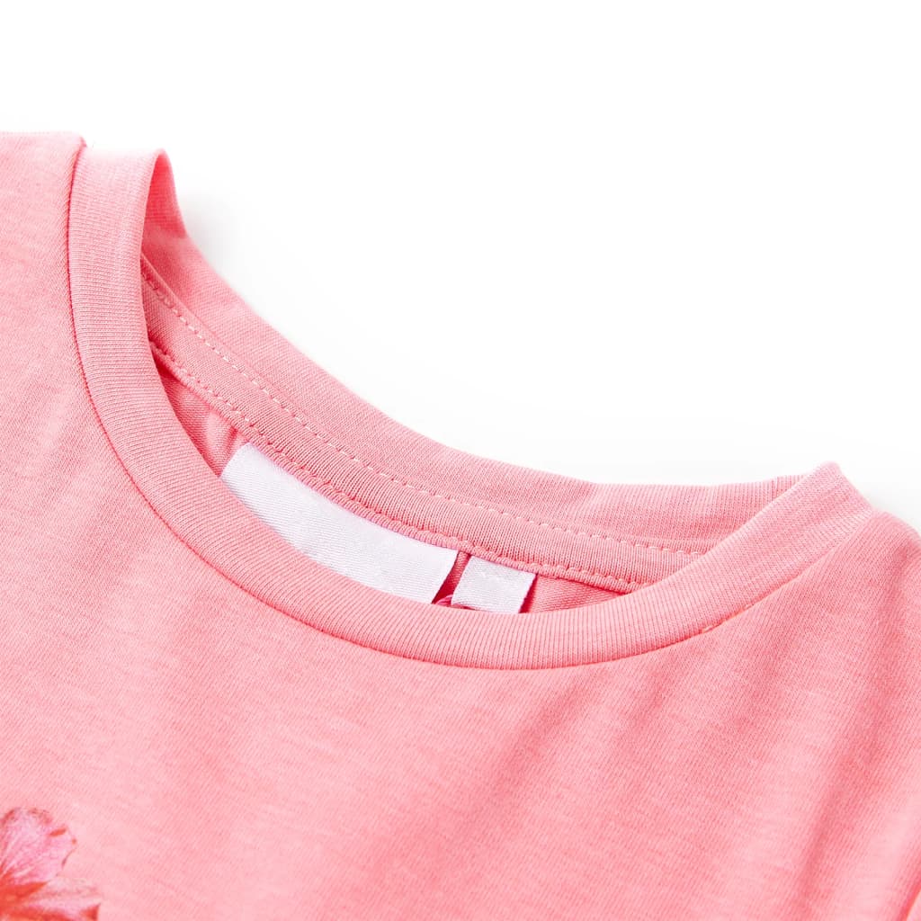 Kindershirt 128 neonroze is nu te koop bij PeponiXL, paradijselijk wonen!