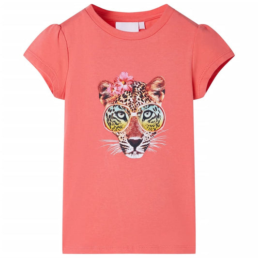 Kindershirt 128 koraalkleurig is nu te koop bij PeponiXL, paradijselijk wonen!