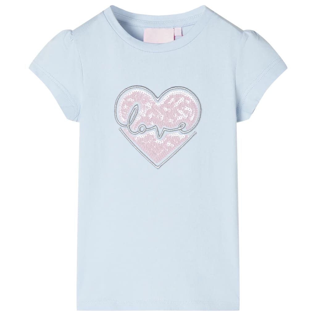 Kindershirt 116 lichtblauw is nu te koop bij PeponiXL, paradijselijk wonen!