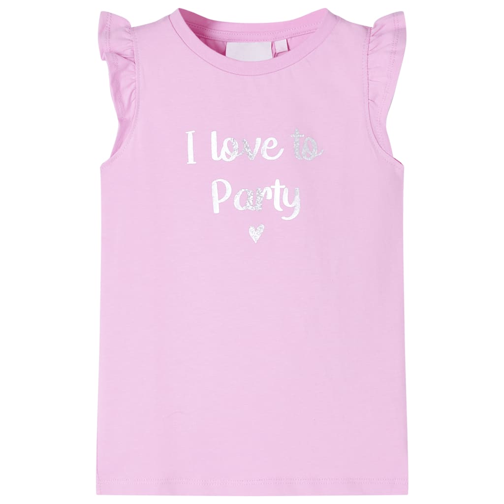 Kindershirt met ruches aan de mouwen 116 lila is nu te koop bij PeponiXL, paradijselijk wonen!