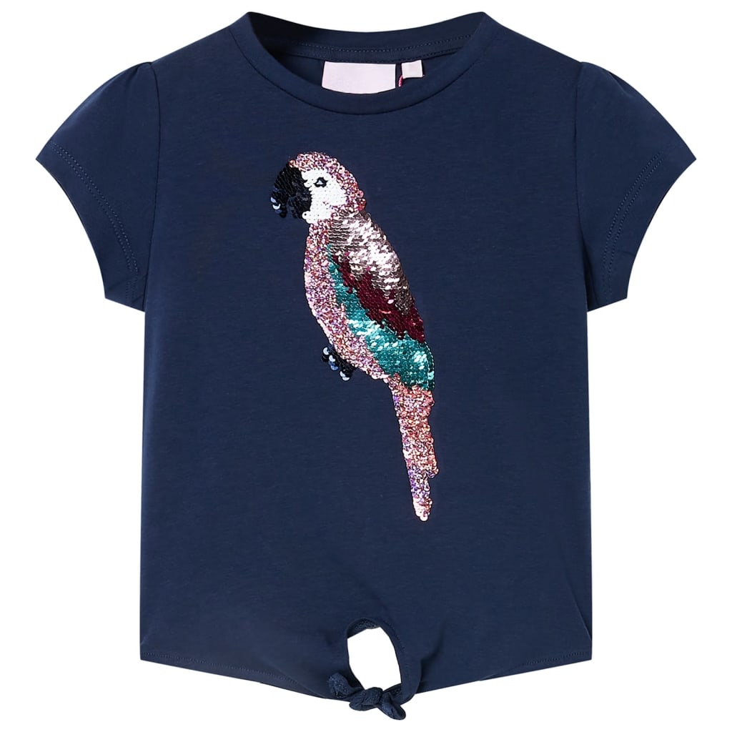 Kindershirt 128 marineblauw is nu te koop bij PeponiXL, paradijselijk wonen!