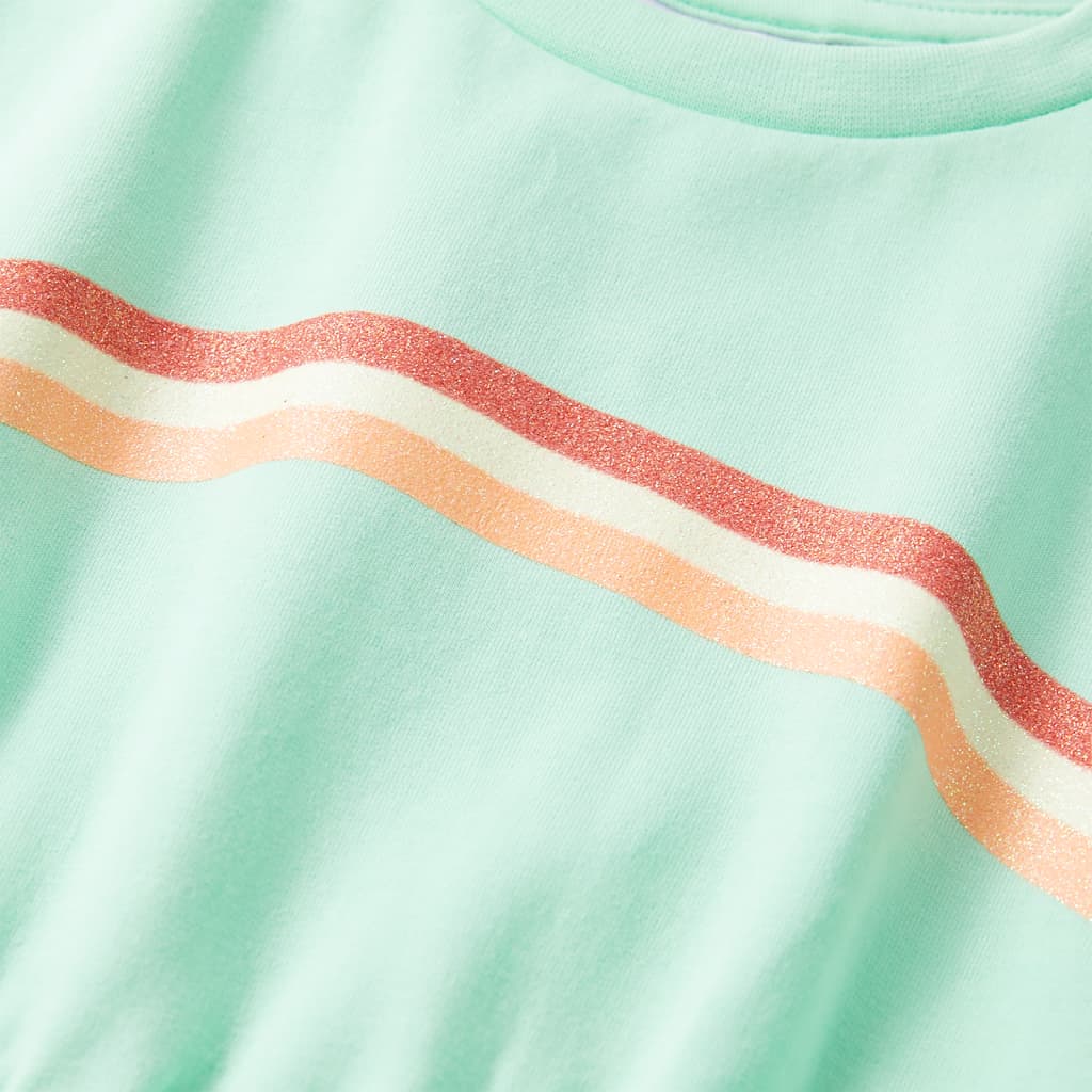 Kinderjurk met trekkoord 116 felgroen is nu te koop bij PeponiXL, paradijselijk wonen!