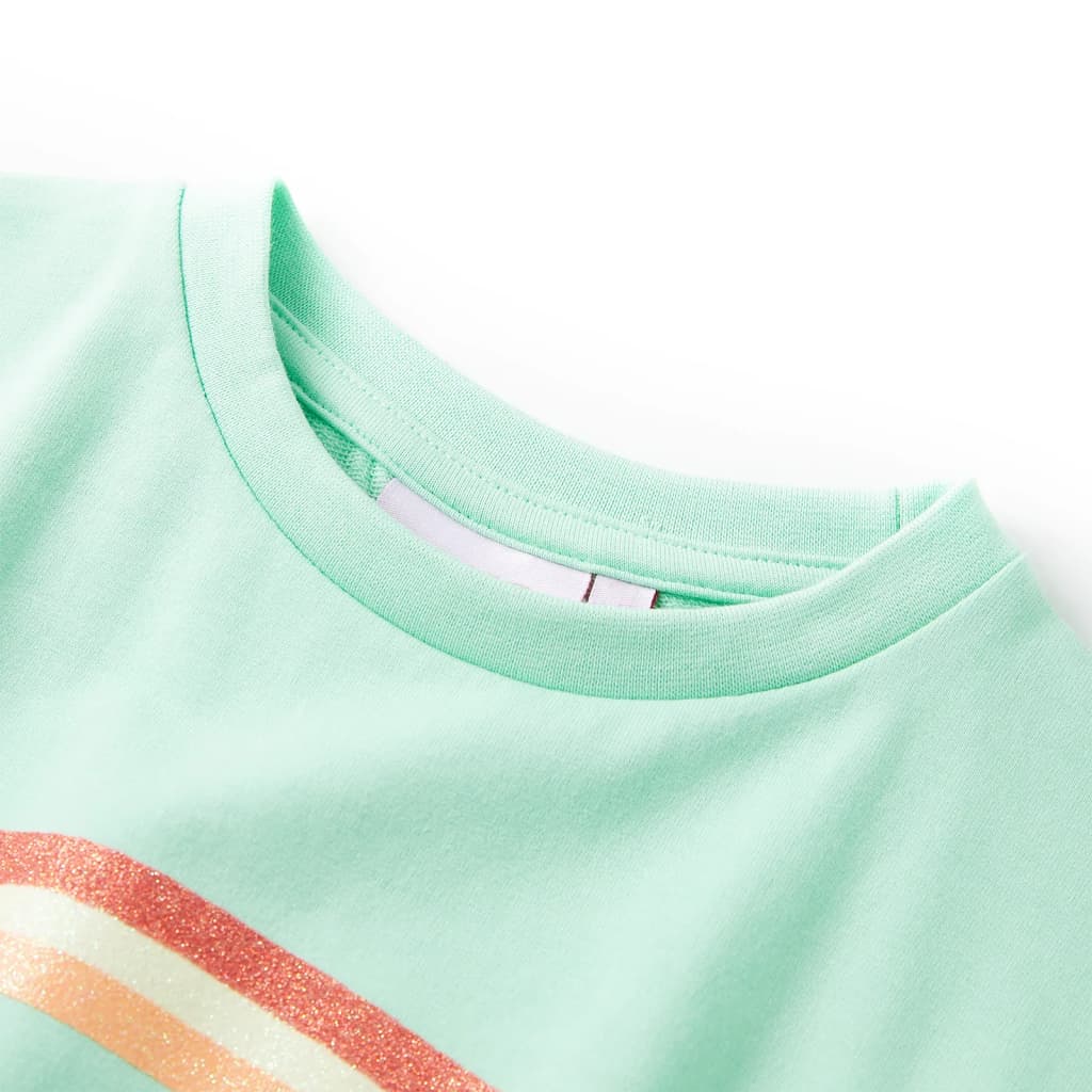 Kinderjurk met trekkoord 128 felgroen is nu te koop bij PeponiXL, paradijselijk wonen!