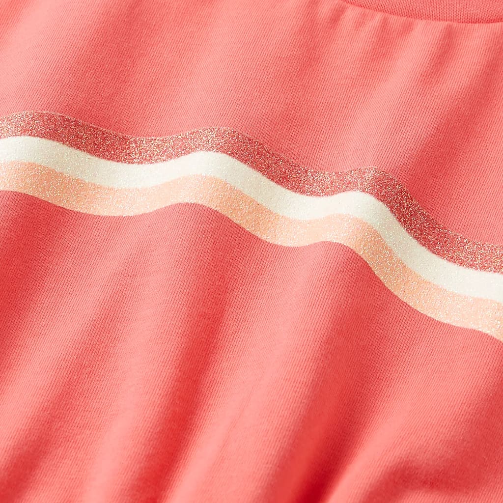 Kinderjurk met trekkoord 104 koraalkleurig is nu te koop bij PeponiXL, paradijselijk wonen!