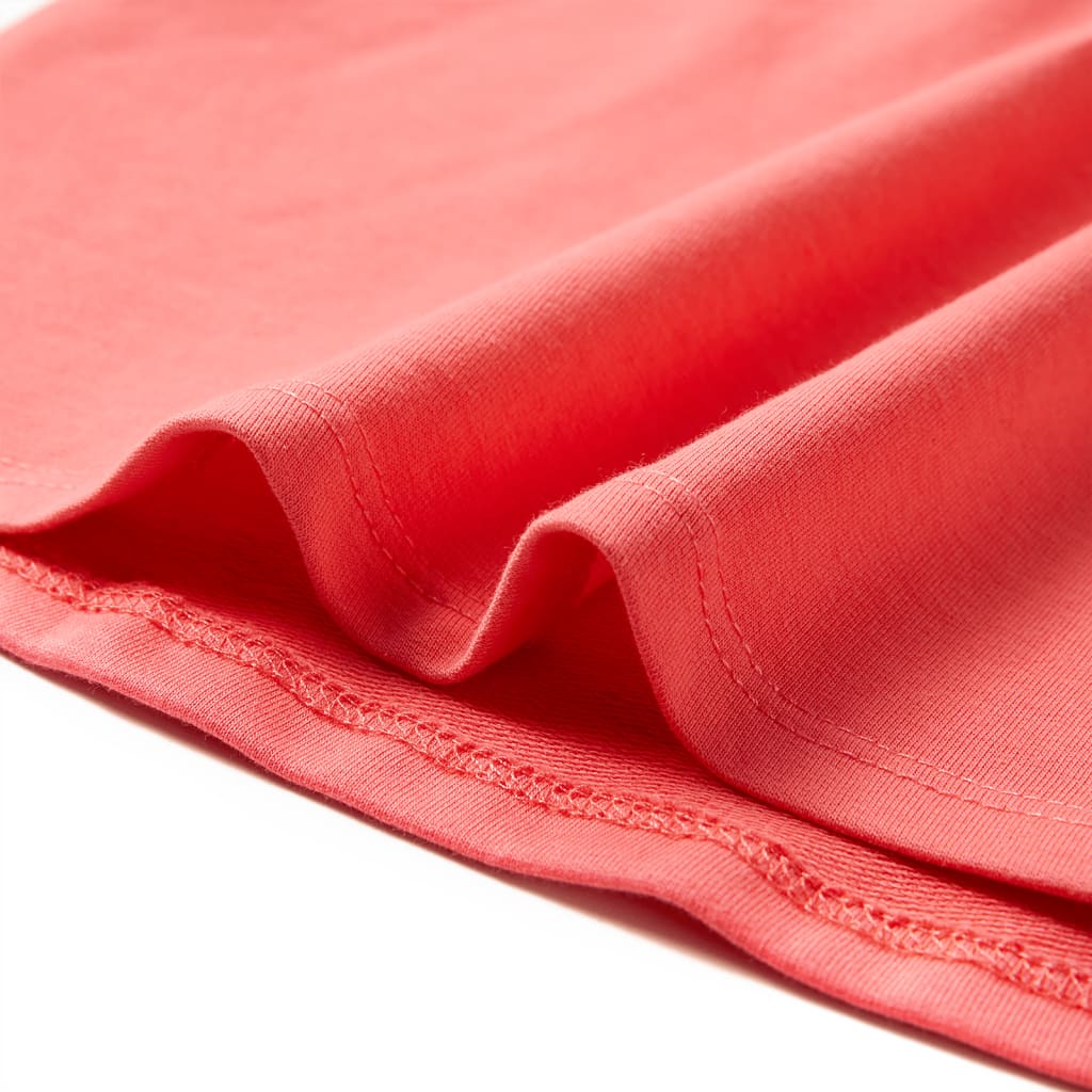 Kinderjurk met trekkoord 116 koraalkleurig is nu te koop bij PeponiXL, paradijselijk wonen!