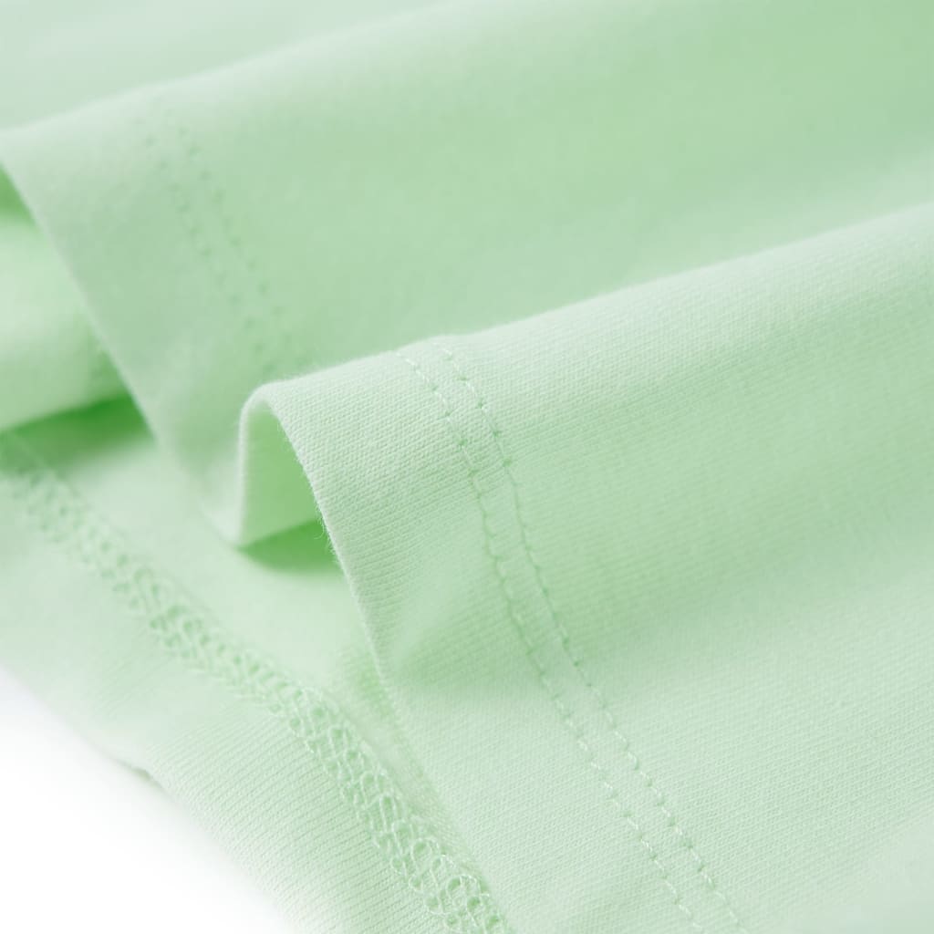 Kindershirt met ruches aan de mouwen 128 zachtgroen is nu te koop bij PeponiXL, paradijselijk wonen!