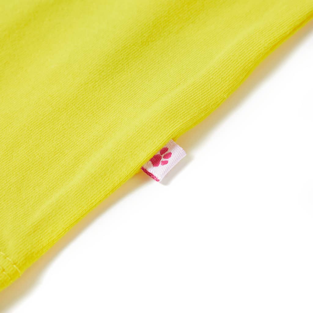 Kindershirt met kapmouwen 140 felgeel is nu te koop bij PeponiXL, paradijselijk wonen!