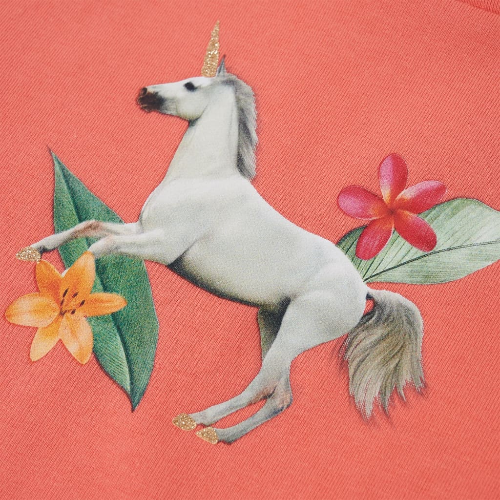 Kindershirt met korte mouwen 104 koraalkleurig is nu te koop bij PeponiXL, paradijselijk wonen!