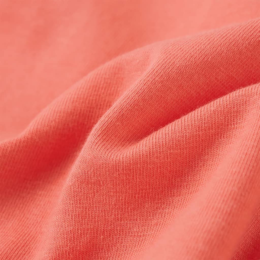 Kindershirt met korte mouwen 104 koraalkleurig is nu te koop bij PeponiXL, paradijselijk wonen!