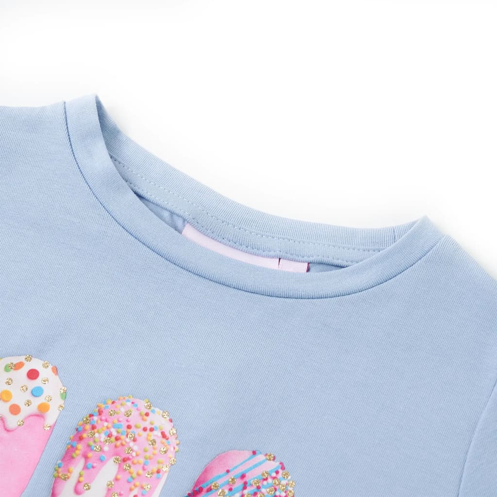 Kindershirt 128 blauw is nu te koop bij PeponiXL, paradijselijk wonen!
