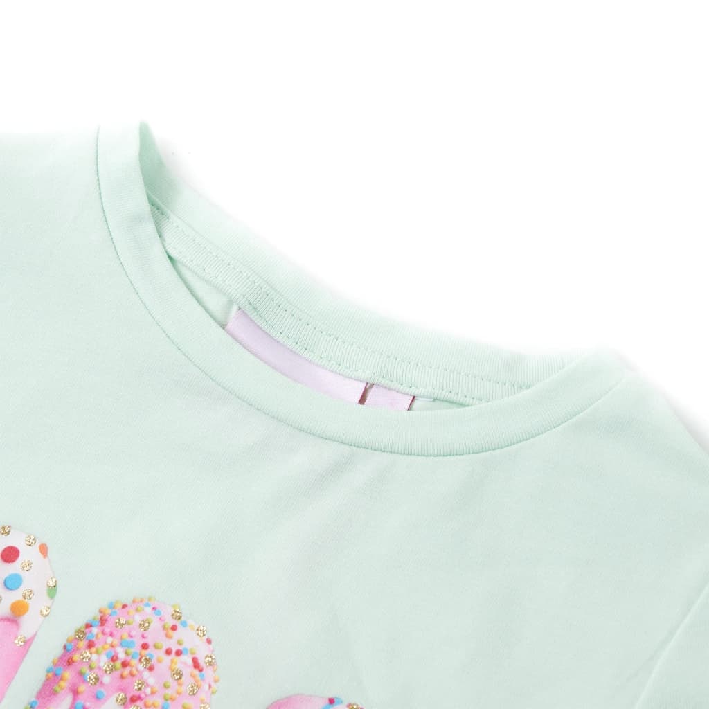 Kindershirt 116 lichtmint is nu te koop bij PeponiXL, paradijselijk wonen!