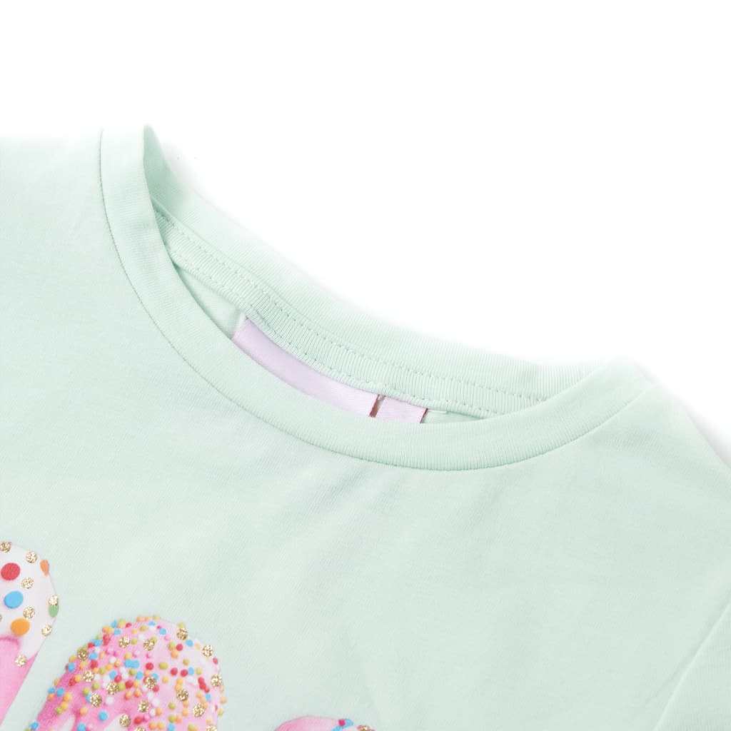 Kindershirt 140 lichtmint is nu te koop bij PeponiXL, paradijselijk wonen!