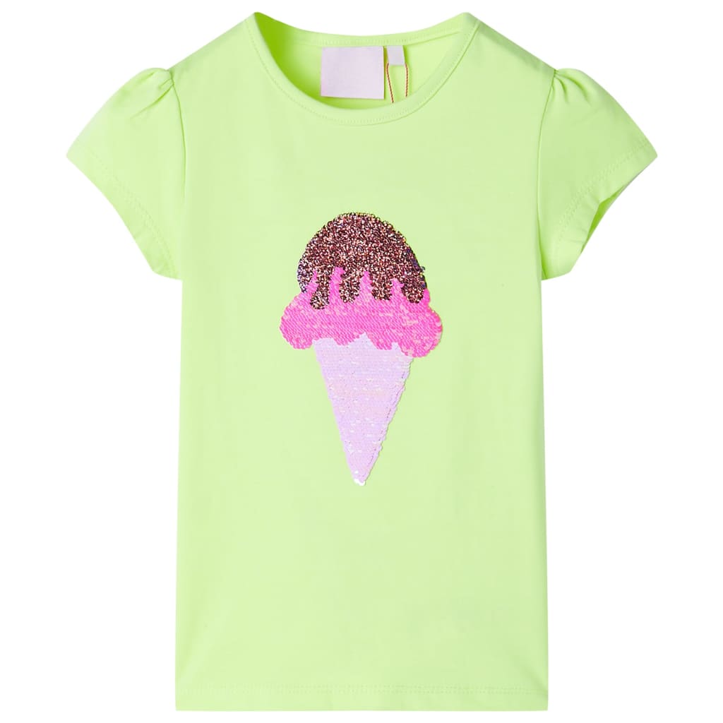 Kindershirt 92 neongeel is nu te koop bij PeponiXL, paradijselijk wonen!