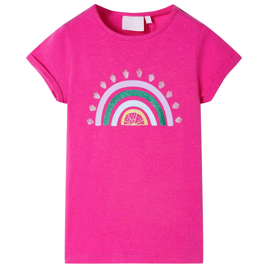 Kindershirt 116 donkerroze is nu te koop bij PeponiXL, paradijselijk wonen!