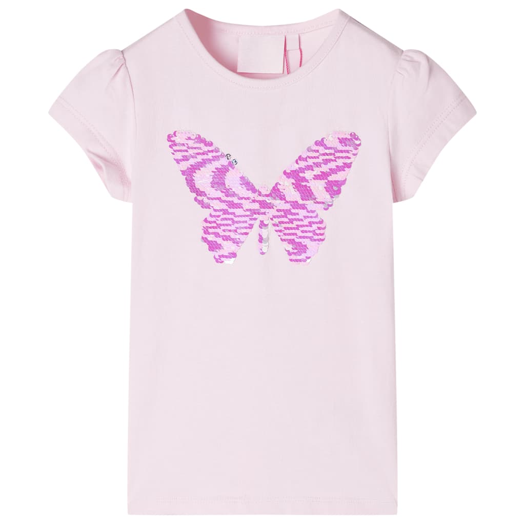 Kindershirt met kapmouwen 116 zachtroze is nu te koop bij PeponiXL, paradijselijk wonen!