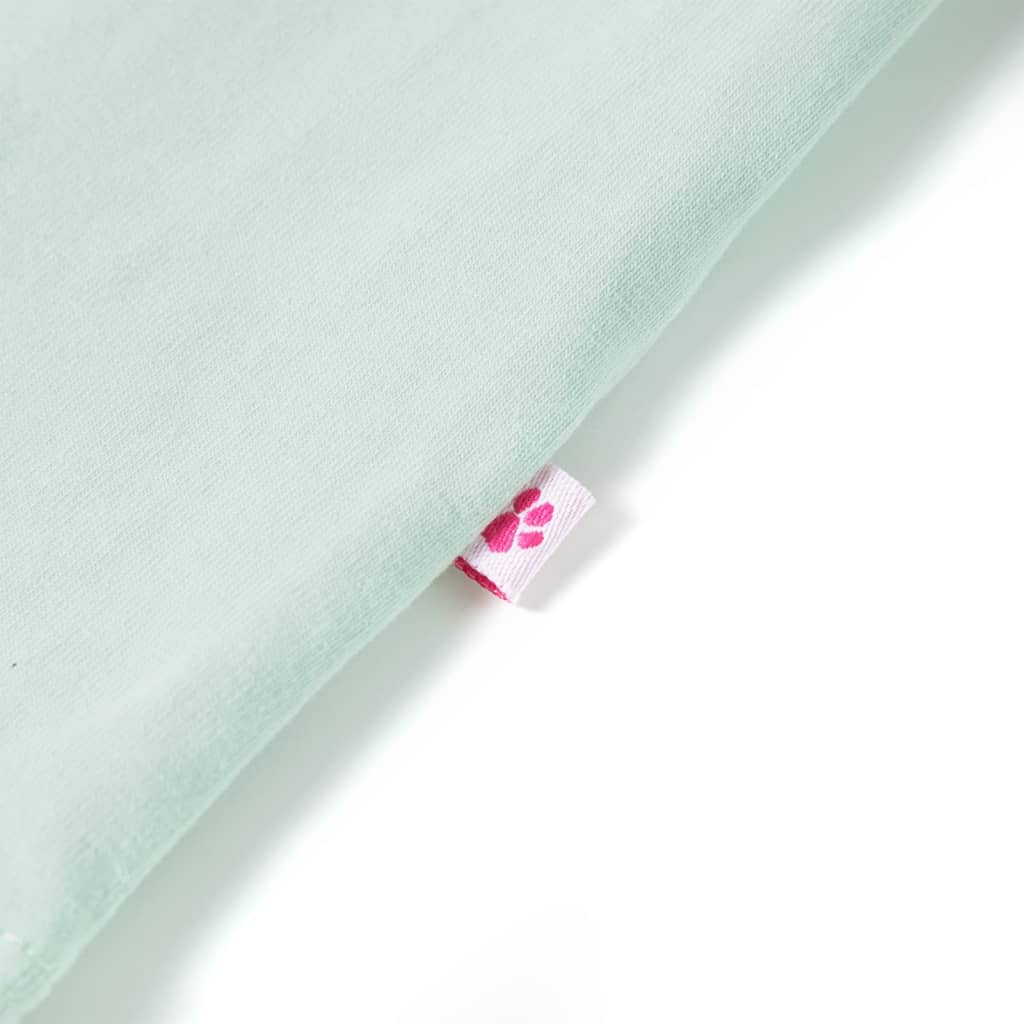 Kindershirt met kapmouwen 128 lichtmintkleur is nu te koop bij PeponiXL, paradijselijk wonen!