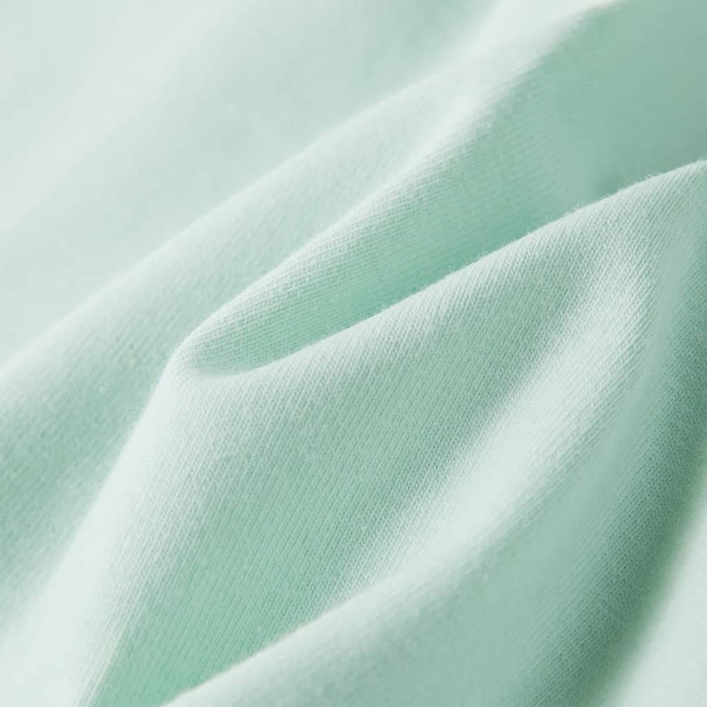 Kindershirt met kapmouwen 128 lichtmintkleur is nu te koop bij PeponiXL, paradijselijk wonen!