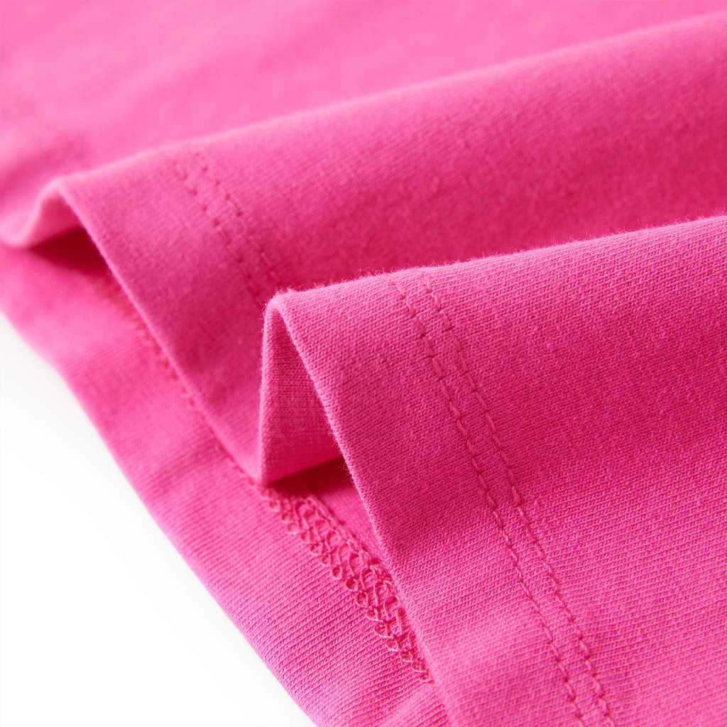 Kindershirt met kapmouwen 104 donkerroze is nu te koop bij PeponiXL, paradijselijk wonen!