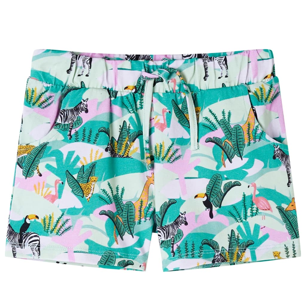 Kindershorts met trekkoord 92 lichtmintkleurig is nu te koop bij PeponiXL, paradijselijk wonen!
