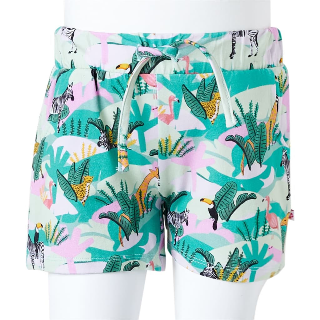 Kindershorts met trekkoord 92 lichtmintkleurig is nu te koop bij PeponiXL, paradijselijk wonen!