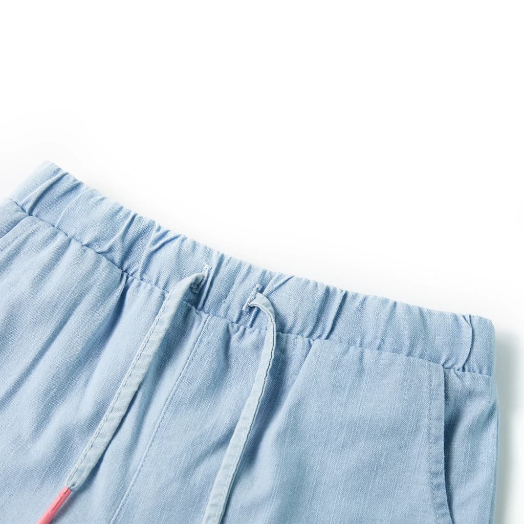 Kindershorts 92 zachtdenimblauw is nu te koop bij PeponiXL, paradijselijk wonen!