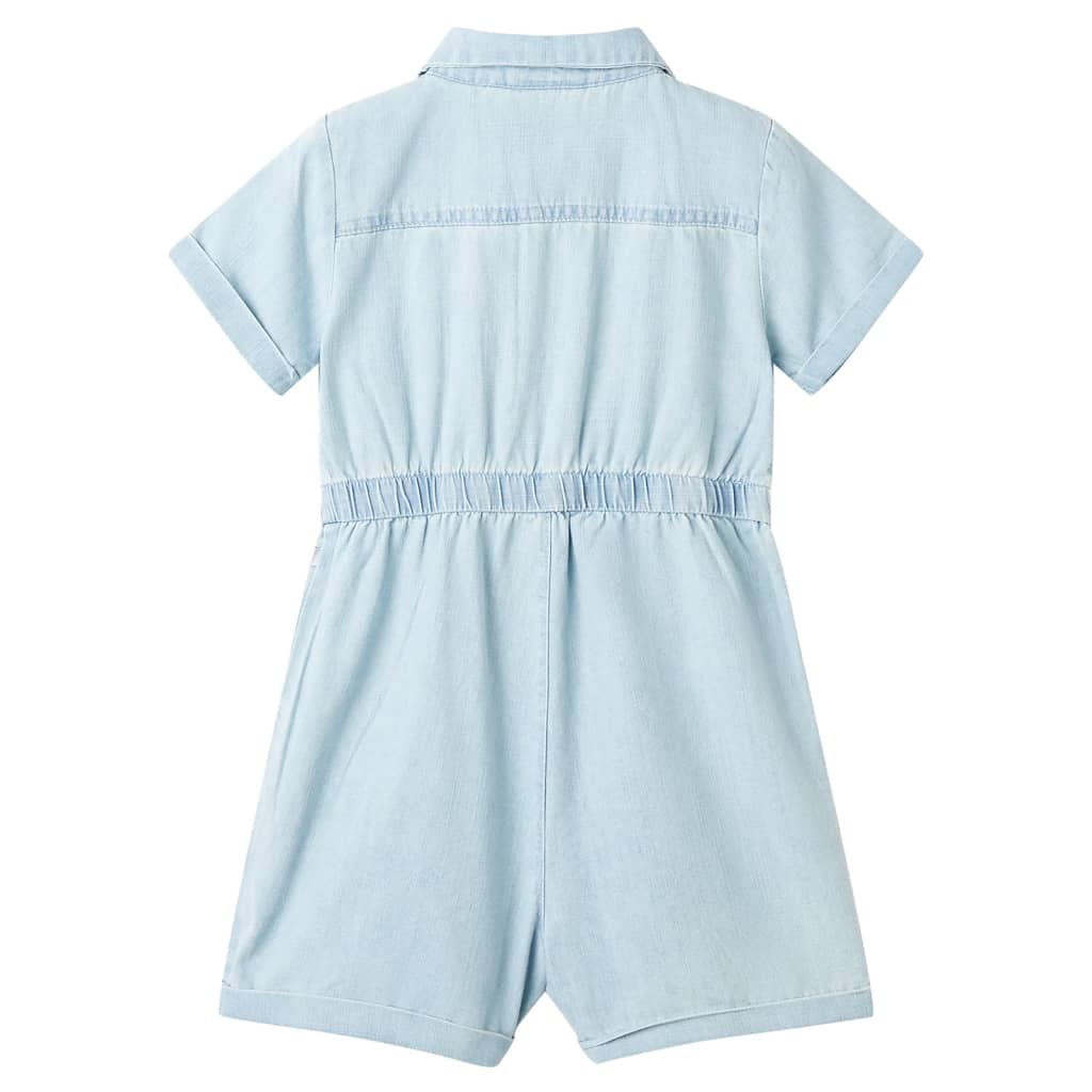 Kinderonesie met korte mouwen 104 zachtblauw is nu te koop bij PeponiXL, paradijselijk wonen!