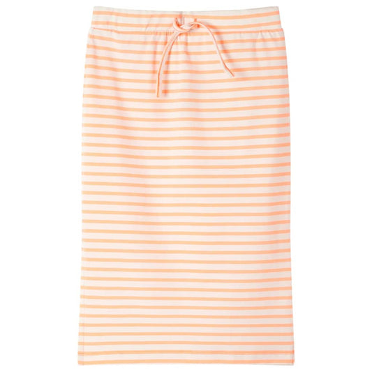 Kinderrokje recht met strepen 140 fluorescerend oranje is nu te koop bij PeponiXL, paradijselijk wonen!