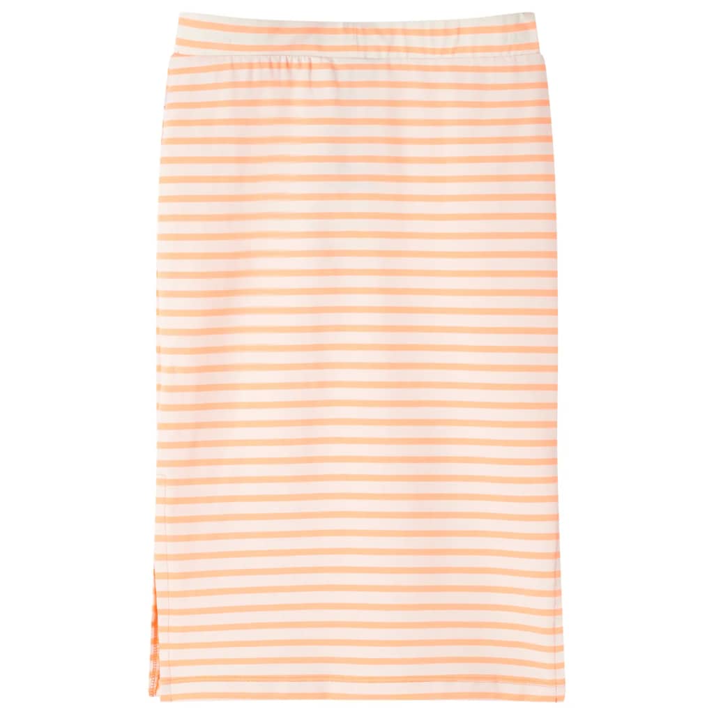 Kinderrokje recht met strepen 140 fluorescerend oranje is nu te koop bij PeponiXL, paradijselijk wonen!