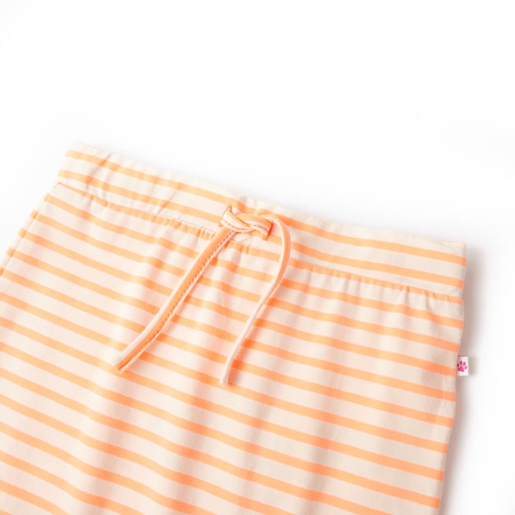Kinderrokje recht met strepen 140 fluorescerend oranje is nu te koop bij PeponiXL, paradijselijk wonen!