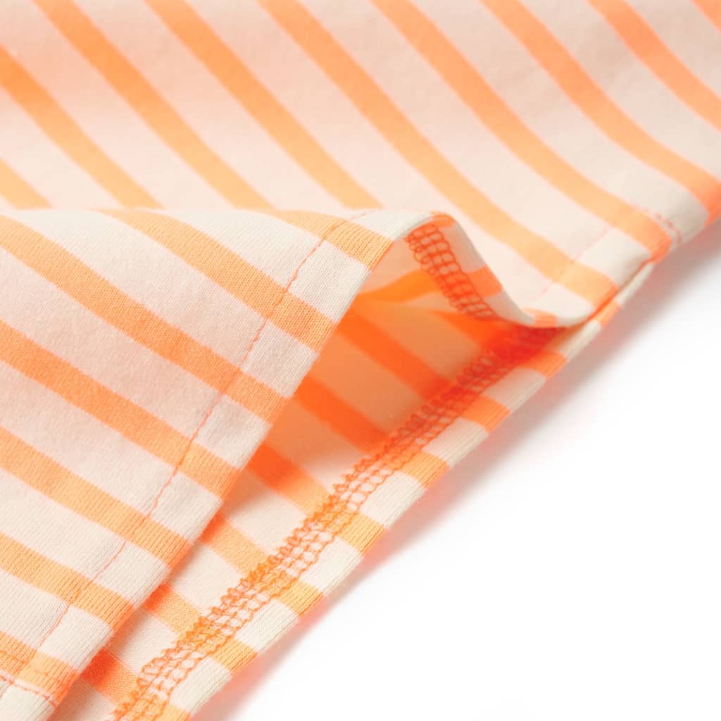 Kinderrokje recht met strepen 140 fluorescerend oranje is nu te koop bij PeponiXL, paradijselijk wonen!