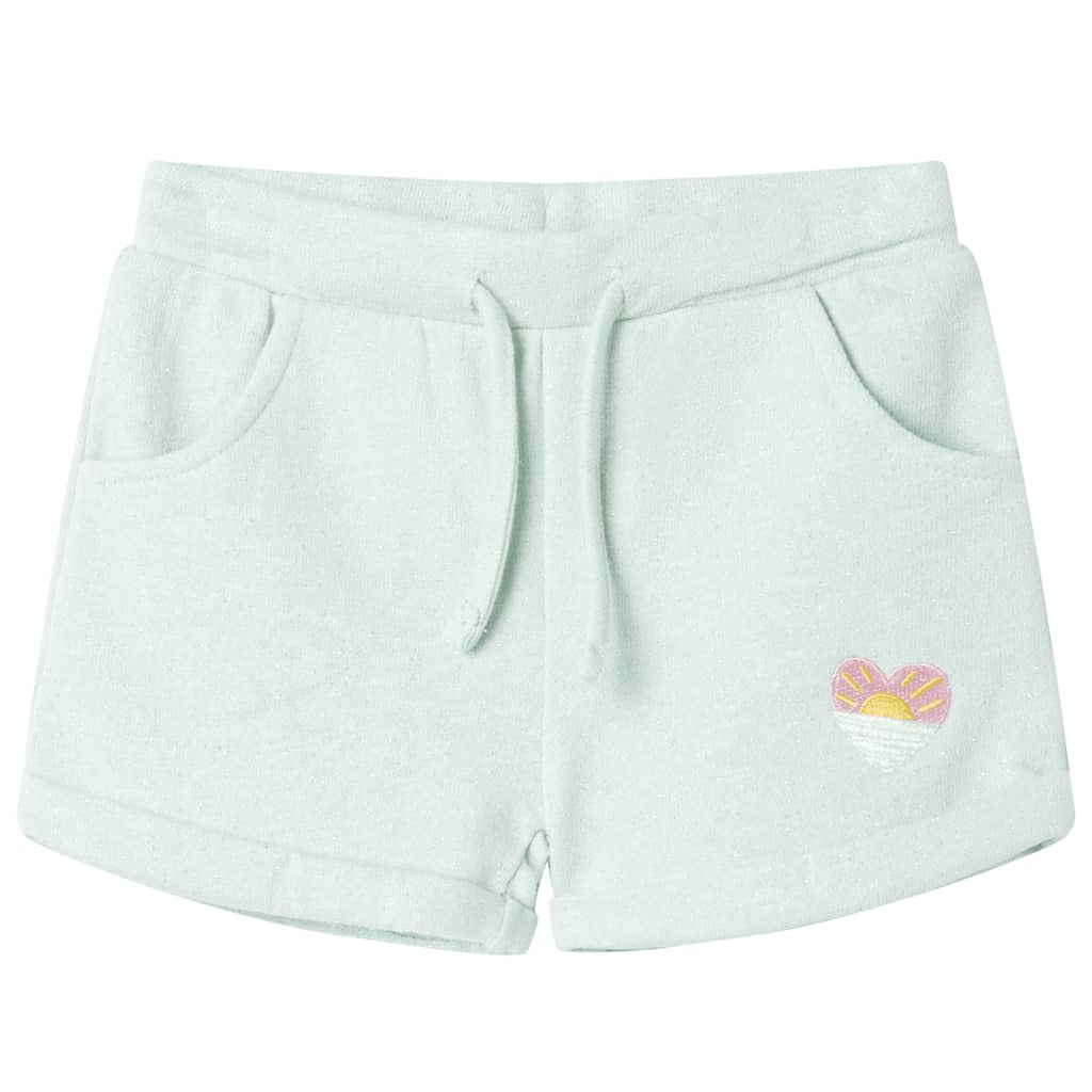 Kindershorts met trekkoord 116 gemengd lichtmintkleurig is nu te koop bij PeponiXL, paradijselijk wonen!