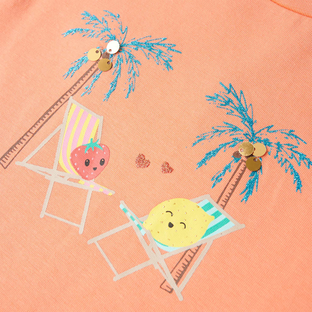 Kindershirt 140 perzikkleurig is nu te koop bij PeponiXL, paradijselijk wonen!