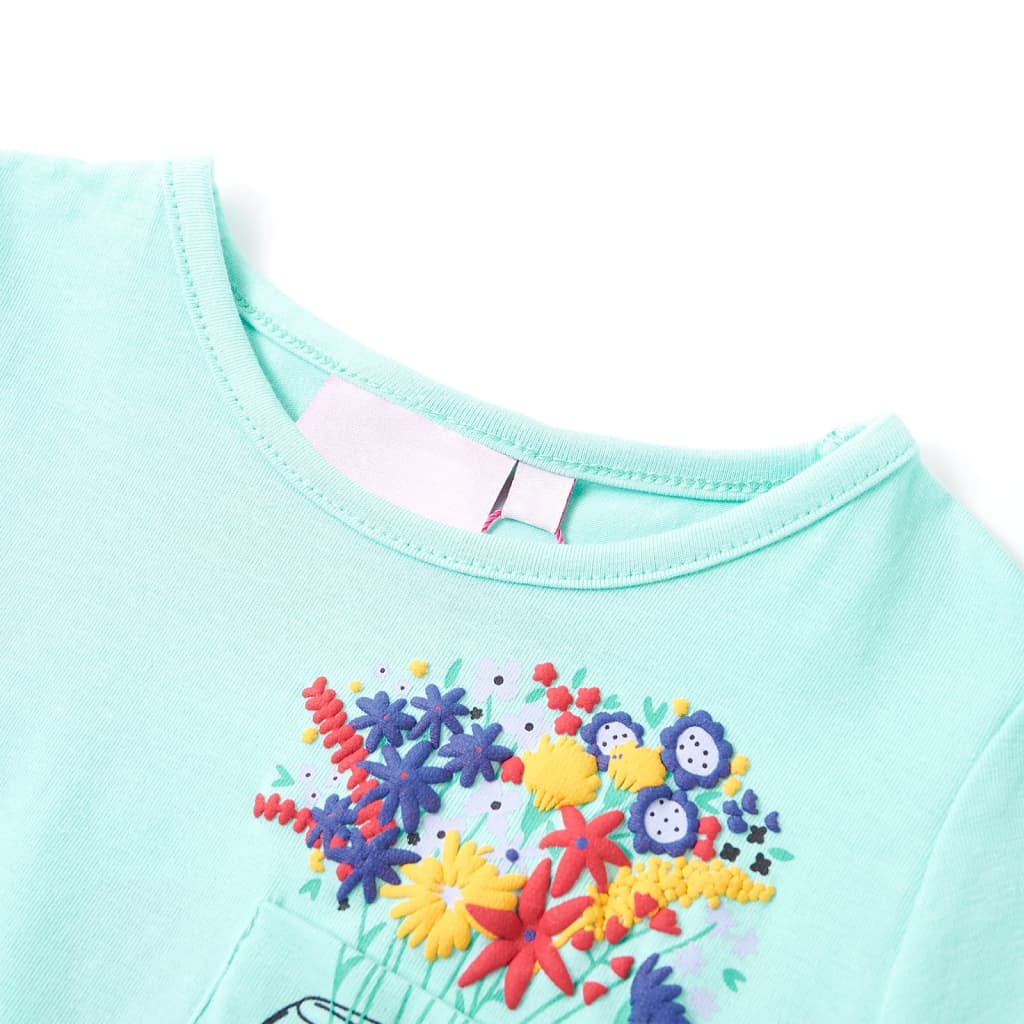 Kindershirt 128 lichtmint is nu te koop bij PeponiXL, paradijselijk wonen!
