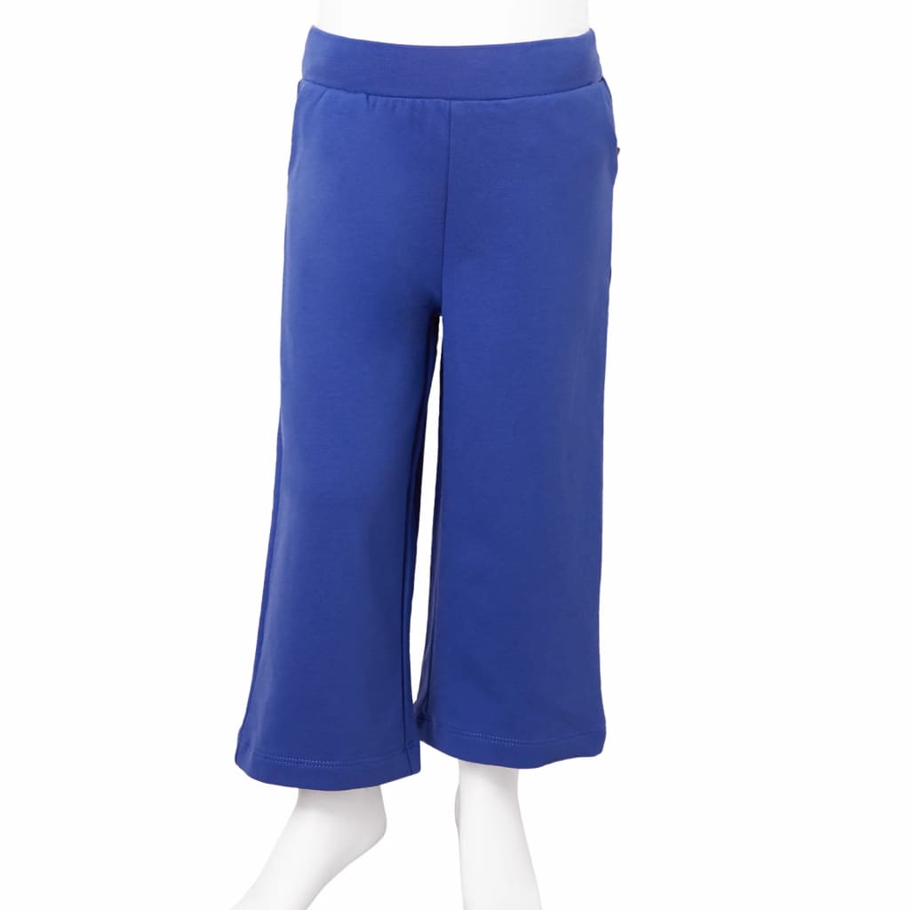 Kinderbroek met wijde pijpen 104 kobaltblauw is nu te koop bij PeponiXL, paradijselijk wonen!