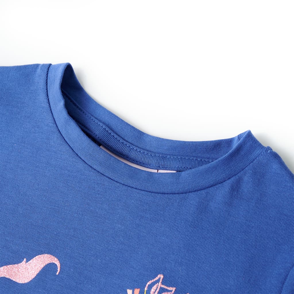 Kindershirt 104 kobaltblauw is nu te koop bij PeponiXL, paradijselijk wonen!