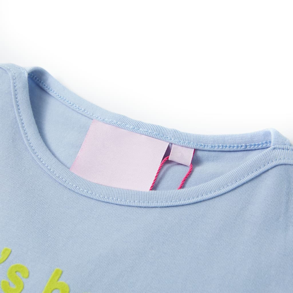 Kindershirt 92 lichtblauw is nu te koop bij PeponiXL, paradijselijk wonen!